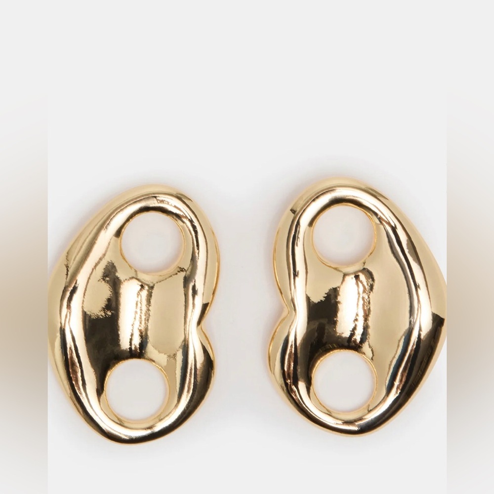 Steve Madden gold plated MARINER STUD EARRINGS new